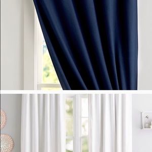 Pottery Barn Teen NavyBlue 44x96 curtain panel